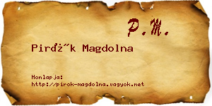 Pirók Magdolna névjegykártya